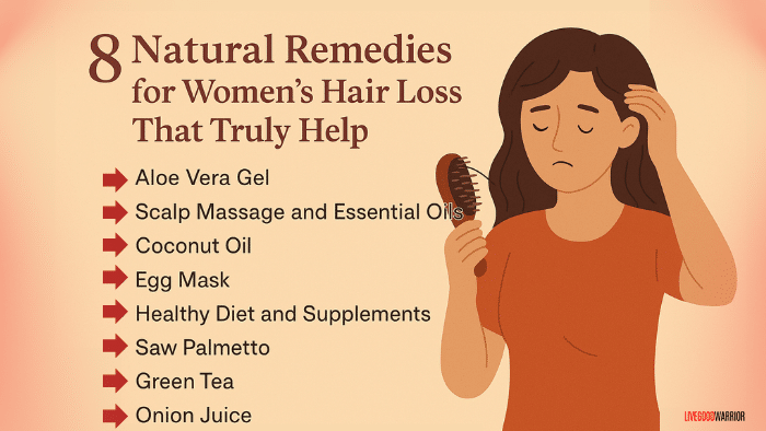 8 natural remedies for women's hair loss That Truly Help